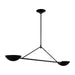 Myhouse Lighting Visual Comfort Studio - EC1292AI - Two Light Linear Chandelier - Nevel - Aged Iron