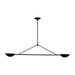 Myhouse Lighting Visual Comfort Studio - EC1292AI - Two Light Linear Chandelier - Nevel - Aged Iron