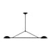 Myhouse Lighting Visual Comfort Studio - EC1292AI - Two Light Linear Chandelier - Nevel - Aged Iron