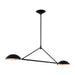 Myhouse Lighting Visual Comfort Studio - EC1292AI - Two Light Linear Chandelier - Nevel - Aged Iron