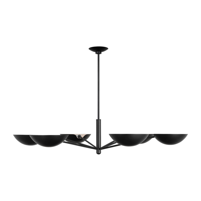 Myhouse Lighting Visual Comfort Studio - EC1306AI - Six Light Chandelier - Nevel - Aged Iron