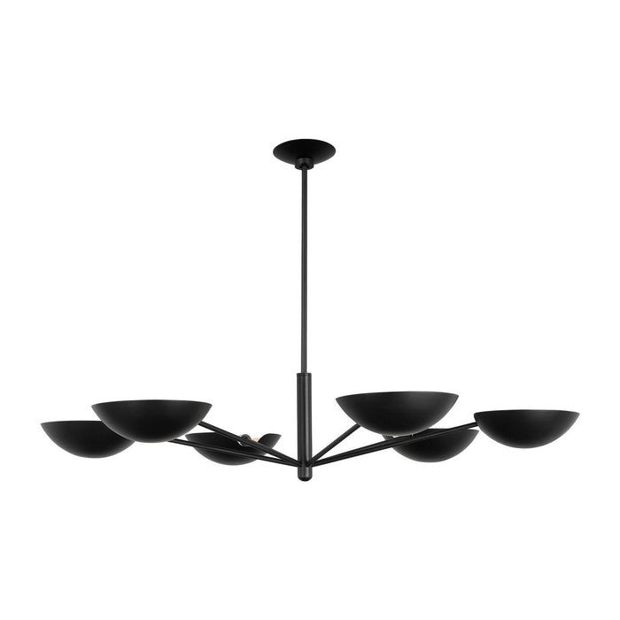 Myhouse Lighting Visual Comfort Studio - EC1306AI - Six Light Chandelier - Nevel - Aged Iron