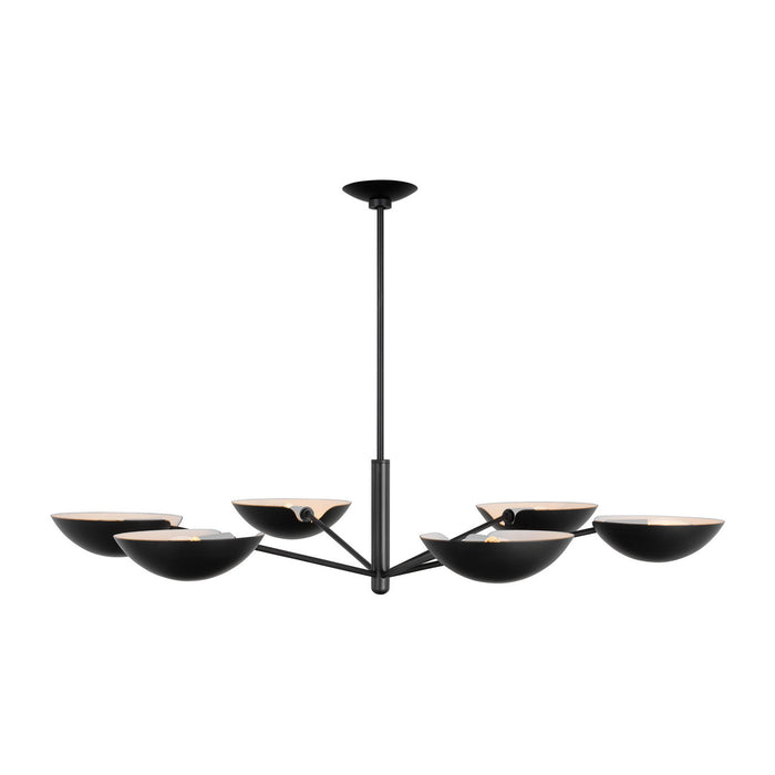Myhouse Lighting Visual Comfort Studio - EC1306AI - Six Light Chandelier - Nevel - Aged Iron