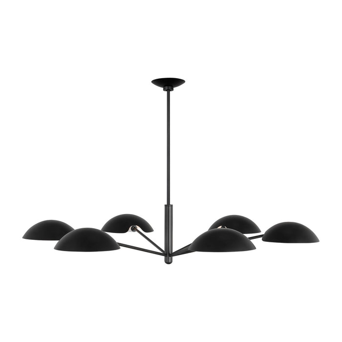 Myhouse Lighting Visual Comfort Studio - EC1306AI - Six Light Chandelier - Nevel - Aged Iron