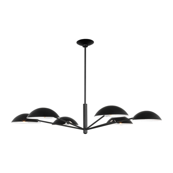 Myhouse Lighting Visual Comfort Studio - EC1306AI - Six Light Chandelier - Nevel - Aged Iron