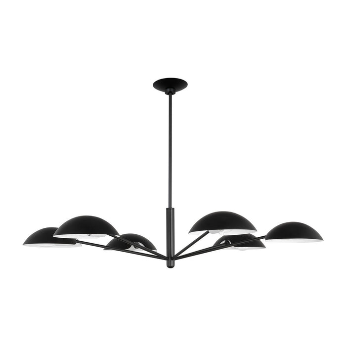 Myhouse Lighting Visual Comfort Studio - EC1306AI - Six Light Chandelier - Nevel - Aged Iron