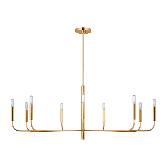 Myhouse Lighting Visual Comfort Studio - EC1319BBS - Nine Light Chandelier - Brianna - Burnished Brass