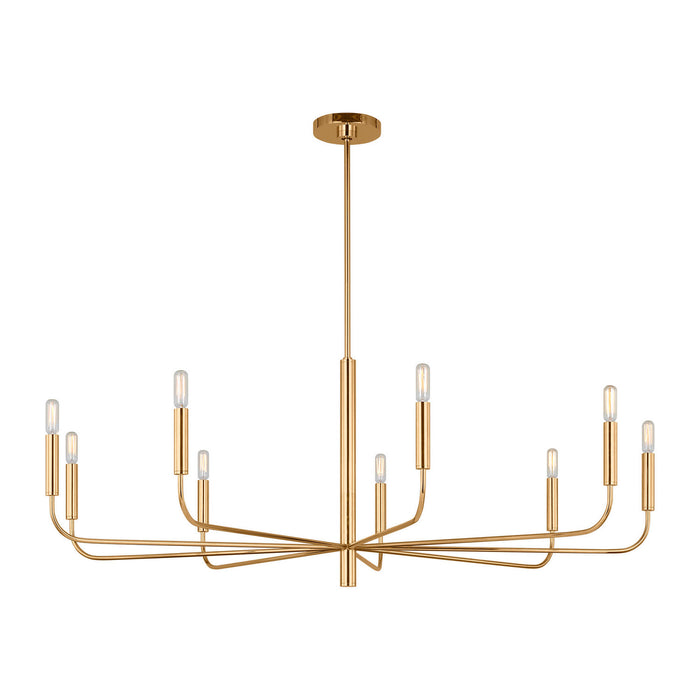 Myhouse Lighting Visual Comfort Studio - EC1319BBS - Nine Light Chandelier - Brianna - Burnished Brass