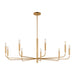 Myhouse Lighting Visual Comfort Studio - EC1319BBS - Nine Light Chandelier - Brianna - Burnished Brass