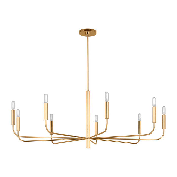 Myhouse Lighting Visual Comfort Studio - EC1319BBS - Nine Light Chandelier - Brianna - Burnished Brass