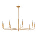 Myhouse Lighting Visual Comfort Studio - EC1319BBS - Nine Light Chandelier - Brianna - Burnished Brass