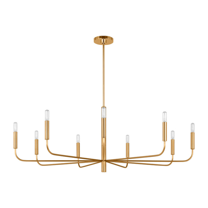 Myhouse Lighting Visual Comfort Studio - EC1319BBS - Nine Light Chandelier - Brianna - Burnished Brass