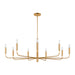 Myhouse Lighting Visual Comfort Studio - EC1319BBS - Nine Light Chandelier - Brianna - Burnished Brass