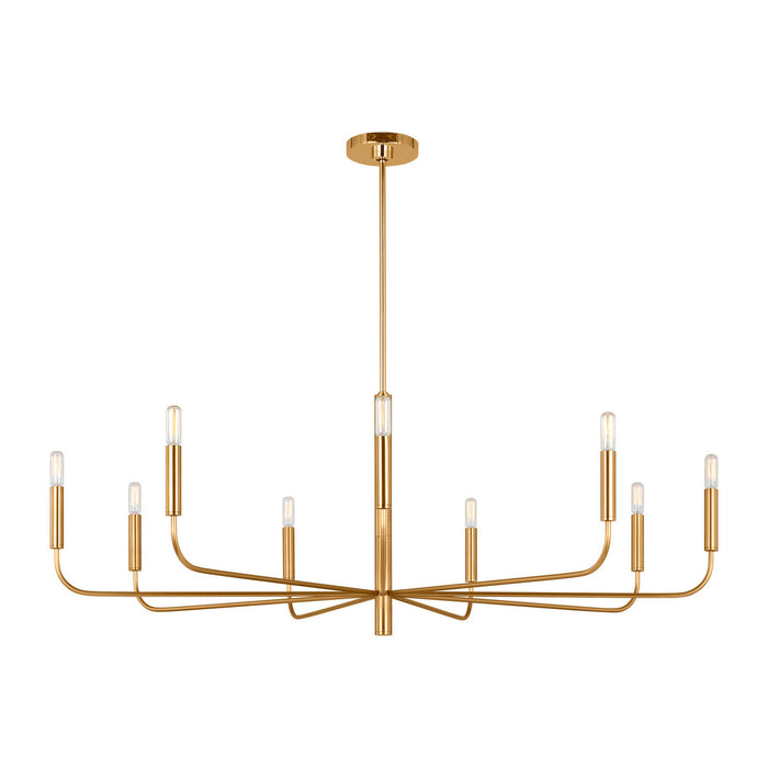 Myhouse Lighting Visual Comfort Studio - EC1319BBS - Nine Light Chandelier - Brianna - Burnished Brass