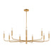 Myhouse Lighting Visual Comfort Studio - EC1319BBS - Nine Light Chandelier - Brianna - Burnished Brass