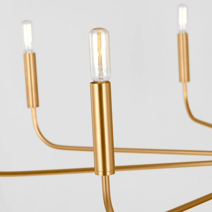 Myhouse Lighting Visual Comfort Studio - EC1319BBS - Nine Light Chandelier - Brianna - Burnished Brass