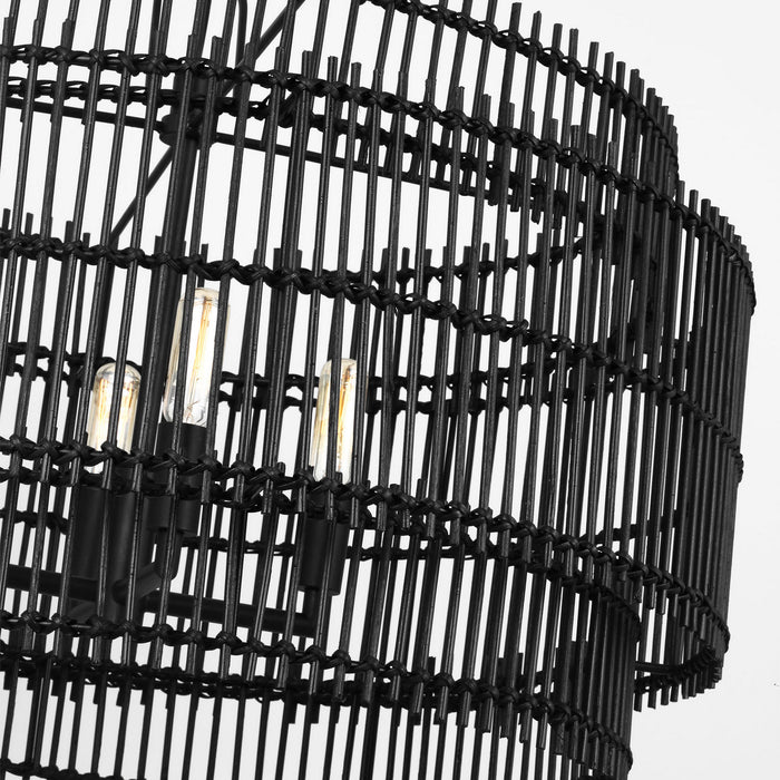 Myhouse Lighting Visual Comfort Studio - EP1394AI - Four Light Pendant - Elio - Aged Iron