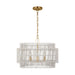 Myhouse Lighting Visual Comfort Studio - EP1394BBS - Four Light Pendant - Elio - Burnished Brass