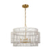 Myhouse Lighting Visual Comfort Studio - EP1394BBS - Four Light Pendant - Elio - Burnished Brass