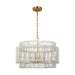 Myhouse Lighting Visual Comfort Studio - EP1394BBS - Four Light Pendant - Elio - Burnished Brass