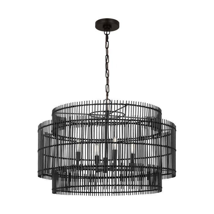 Myhouse Lighting Visual Comfort Studio - EP1404AI - Four Light Pendant - Elio - Aged Iron