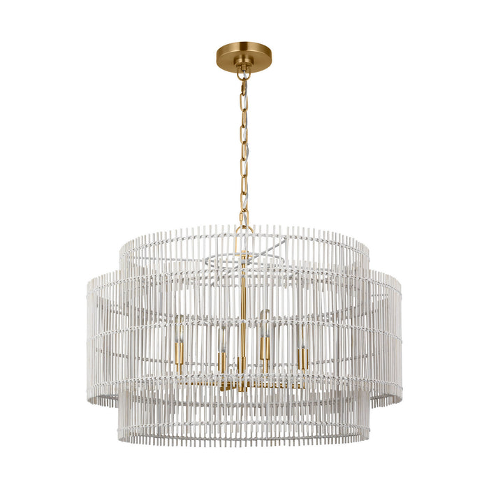 Myhouse Lighting Visual Comfort Studio - EP1404BBS - Four Light Pendant - Elio - Burnished Brass