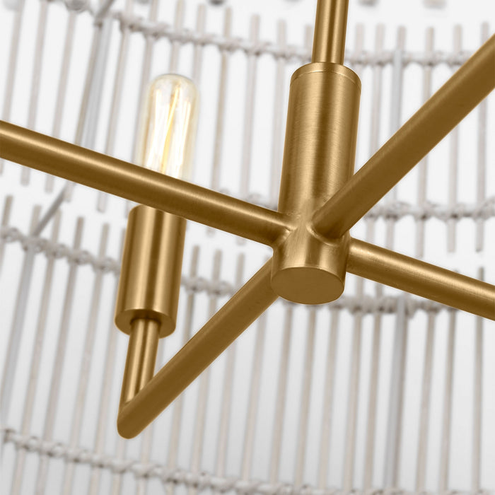 Myhouse Lighting Visual Comfort Studio - EP1404BBS - Four Light Pendant - Elio - Burnished Brass