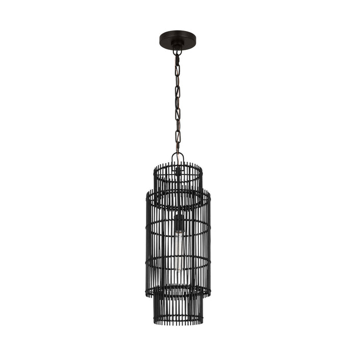 Myhouse Lighting Visual Comfort Studio - EP1411AI - One Light Pendant - Elio - Aged Iron
