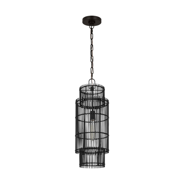 Myhouse Lighting Visual Comfort Studio - EP1411AI - One Light Pendant - Elio - Aged Iron