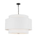Myhouse Lighting Visual Comfort Studio - KSP1184MBK - Four Light Pendant - Sawyer - Midnight Black