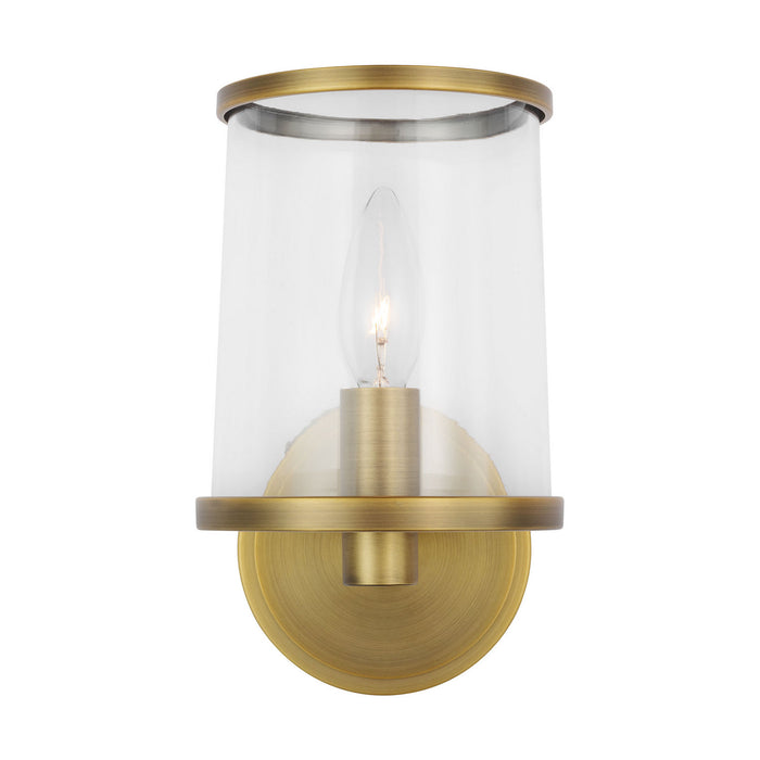 Myhouse Lighting Visual Comfort Studio - LV1081TWB - One Light Vanity - Reynolds - Time Worn Brass