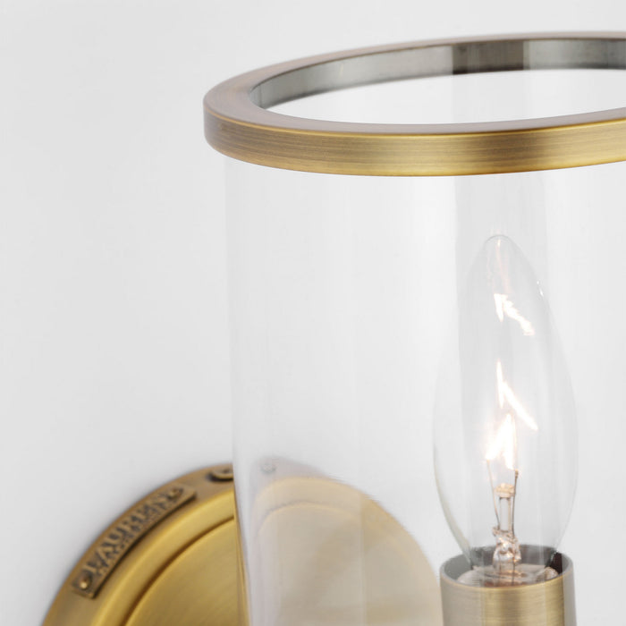 Myhouse Lighting Visual Comfort Studio - LV1081TWB - One Light Vanity - Reynolds - Time Worn Brass