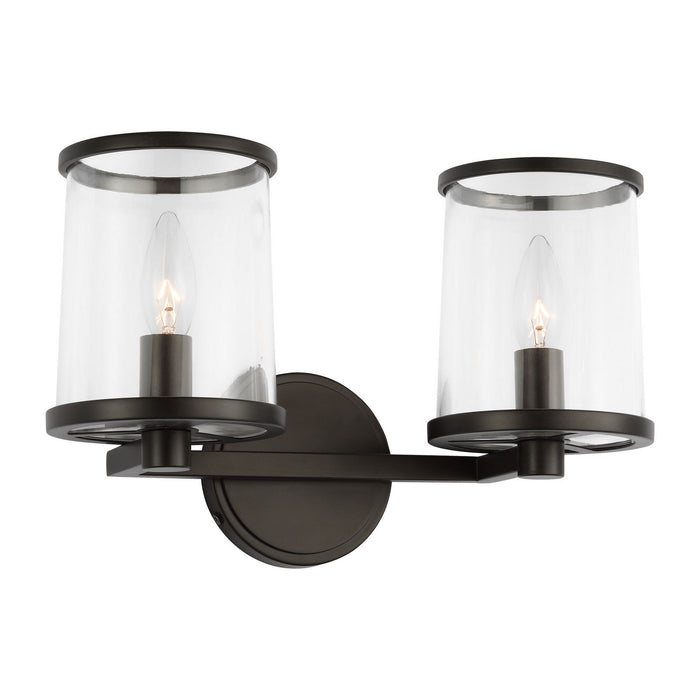 Myhouse Lighting Visual Comfort Studio - LV1082AI - Two Light Vanity - Reynolds - Aged Iron