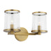 Myhouse Lighting Visual Comfort Studio - LV1082TWB - Two Light Vanity - Reynolds - Time Worn Brass