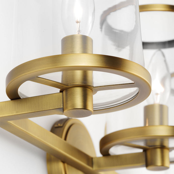 Myhouse Lighting Visual Comfort Studio - LV1083TWB - Three Light Vanity - Reynolds - Time Worn Brass
