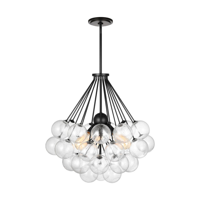 Myhouse Lighting Visual Comfort Studio - 6514303-112 - Three Light Pendant - Bronzeville - Midnight Black