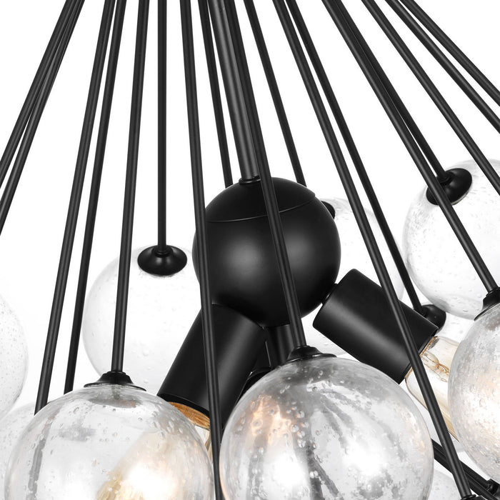 Myhouse Lighting Visual Comfort Studio - 6514303-112 - Three Light Pendant - Bronzeville - Midnight Black