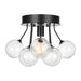 Myhouse Lighting Visual Comfort Studio - 7714301-112 - One Light Semi-Flush Mount - Bronzeville - Midnight Black