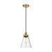 Myhouse Lighting Visual Comfort Studio - P1347SB - One Light Pendant - Baskin - Satin Brass