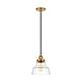Myhouse Lighting Visual Comfort Studio - P1348SB - One Light Pendant - Baskin - Satin Brass