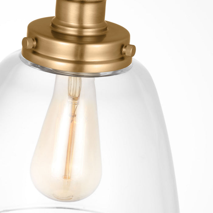 Myhouse Lighting Visual Comfort Studio - P1349SB - One Light Pendant - Baskin - Satin Brass