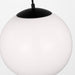 Myhouse Lighting Visual Comfort Studio - 6024-112 - One Light Pendant - Leo - Hanging Globe - Midnight Black