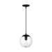Myhouse Lighting Visual Comfort Studio - 6501801-112 - One Light Pendant - Leo - Hanging Globe - Midnight Black