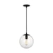 Myhouse Lighting Visual Comfort Studio - 6601801-112 - One Light Pendant - Leo - Hanging Globe - Midnight Black
