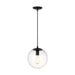 Myhouse Lighting Visual Comfort Studio - 6601801-112 - One Light Pendant - Leo - Hanging Globe - Midnight Black