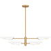 Myhouse Lighting Quoizel - LOI444BWS - Four Light Linear Chandelier - Leoni - Brushed Weathered Brass