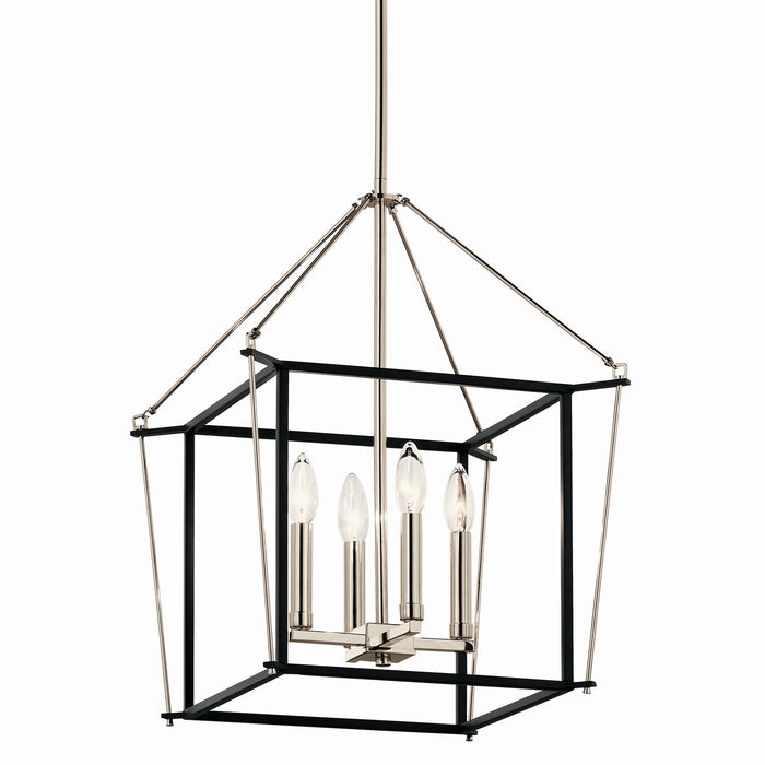 Myhouse Lighting Kichler - 52626PN - Four Light Foyer Pendant - Eisley - Polished Nickel