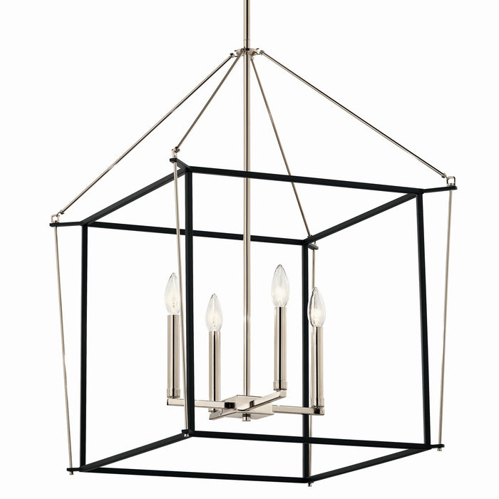 Myhouse Lighting Kichler - 52627PN - Four Light Foyer Pendant - Eisley - Polished Nickel