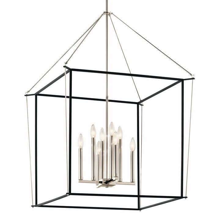 Myhouse Lighting Kichler - 52628PN - Eight Light Foyer Pendant - Eisley - Polished Nickel