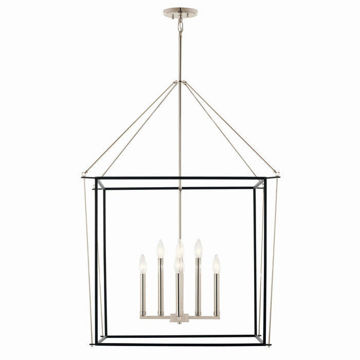 Myhouse Lighting Kichler - 52628PN - Eight Light Foyer Pendant - Eisley - Polished Nickel